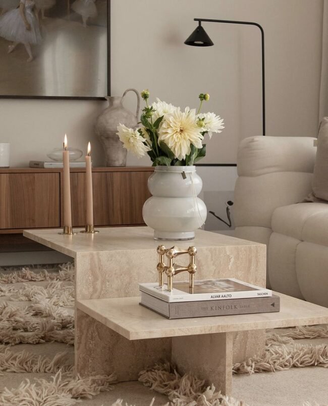 🛋️ Table Basse en Marbre – Image 2