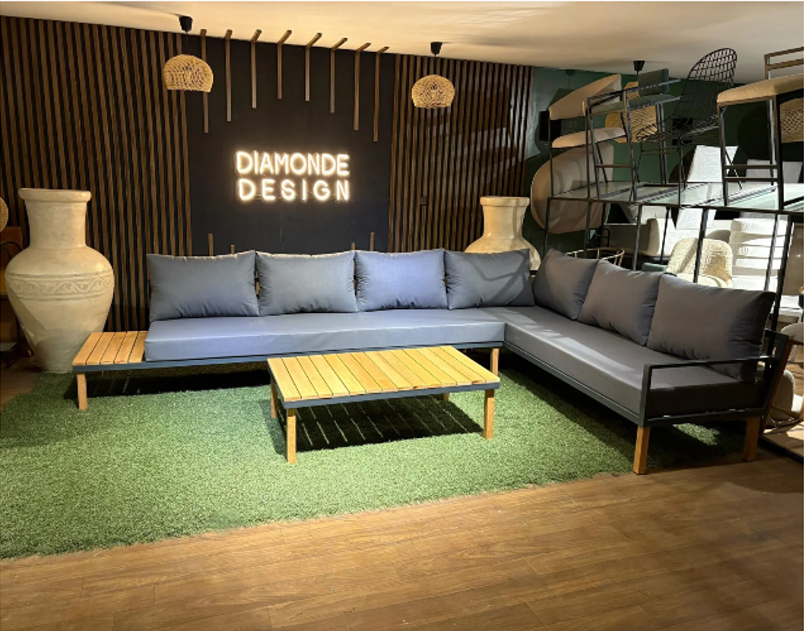 Salon de Jardin en L Haut de Gamme – Élégance et Confort par Diamonde Design