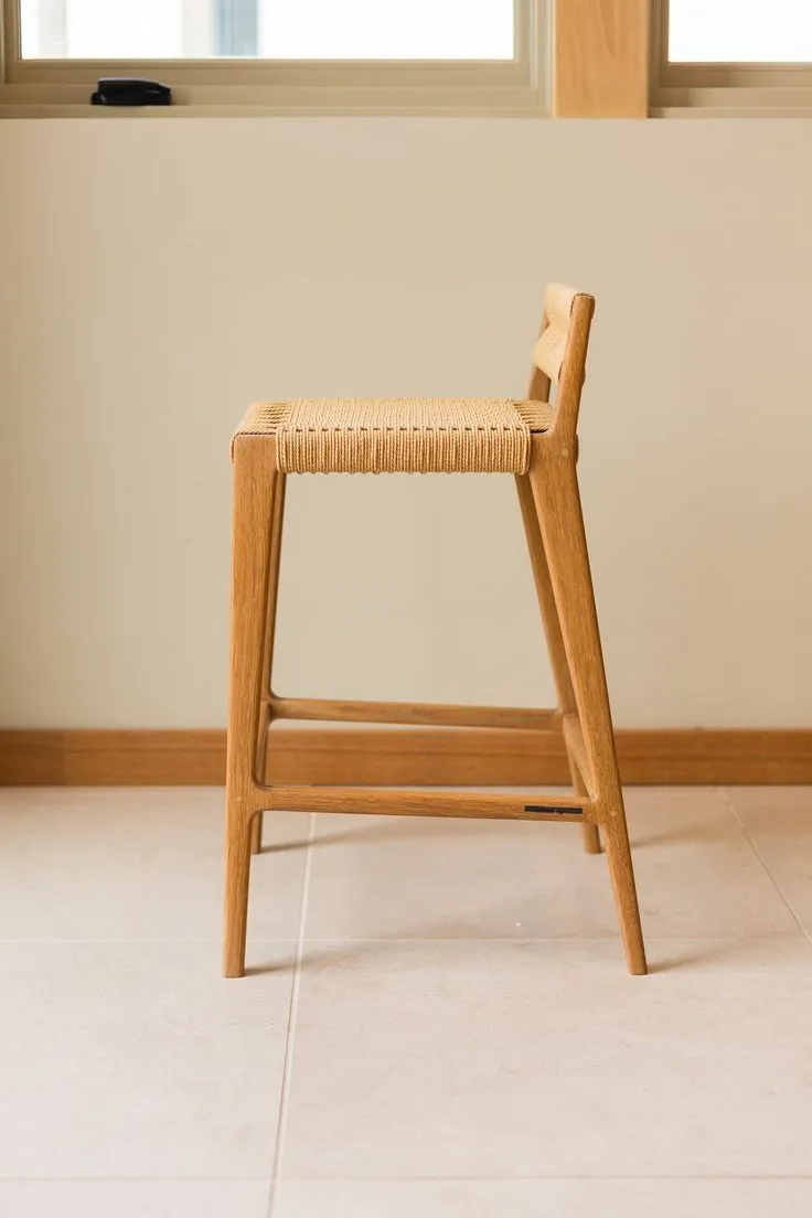 Tabouret de Bar Corde Tressée – Image 2