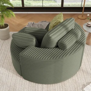 Fauteuil Géant Rond Vert Sauge "Hart"